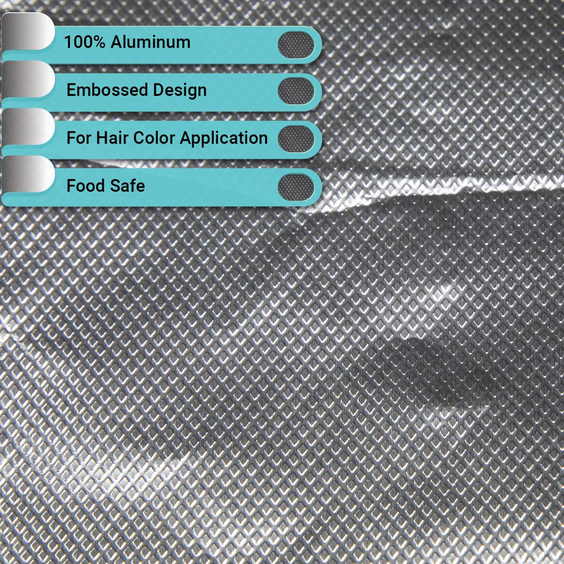 ForPro Embossed Foil Sheets 500S, Aluminum Foil, Pop-Up Dispenser, for Hair Color Application and Highlighting Services, Food Safe, 5ââ‚¬Â W x 10.75ââ‚¬Â L, 500-Count