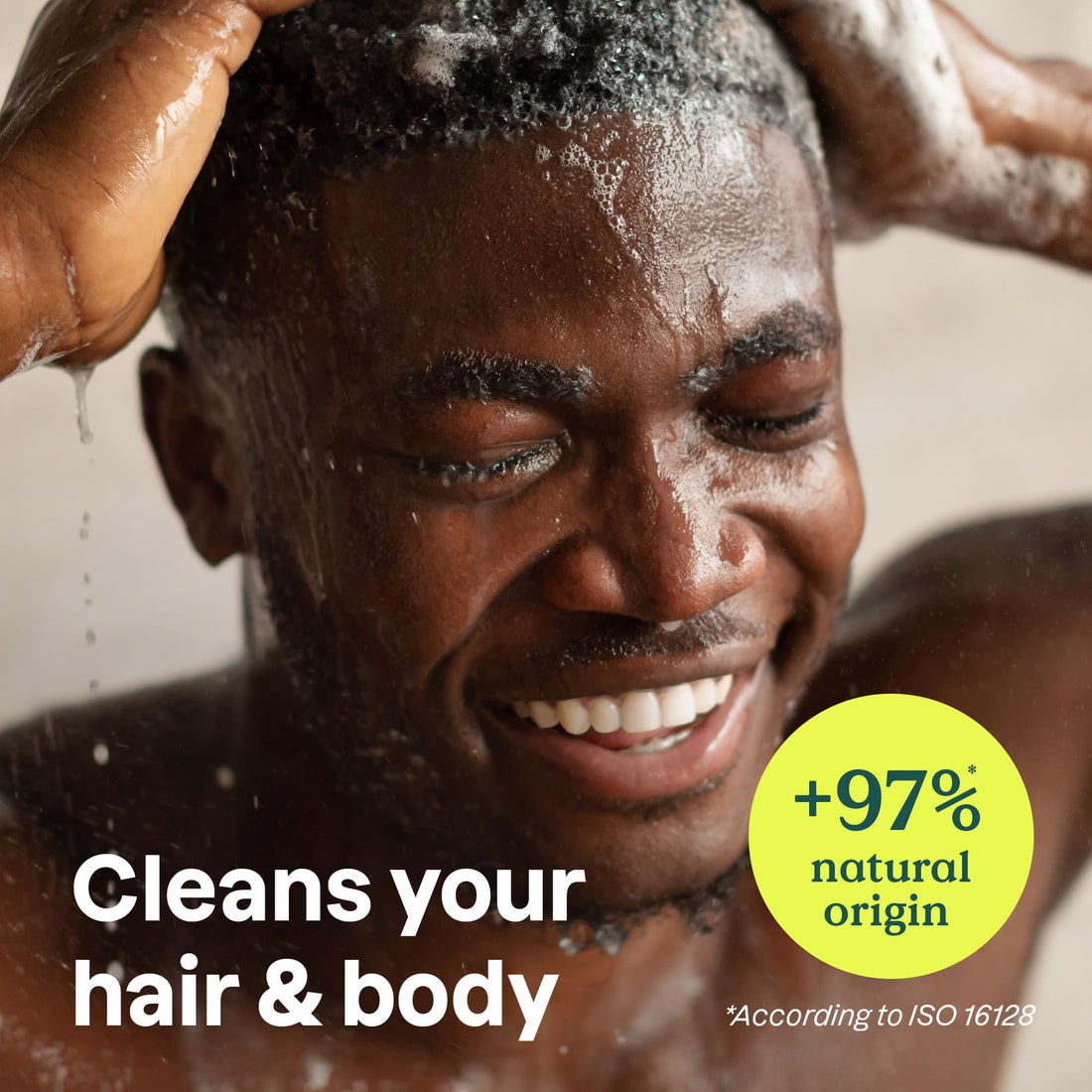 2 in 1 Natural Shampoo & Body Wash for men | EWG VERIFIED, Hypoallergenic & Dermatologist Tested | Vegan, Natural | Super leaves Collection (16 Fluid Ounce)