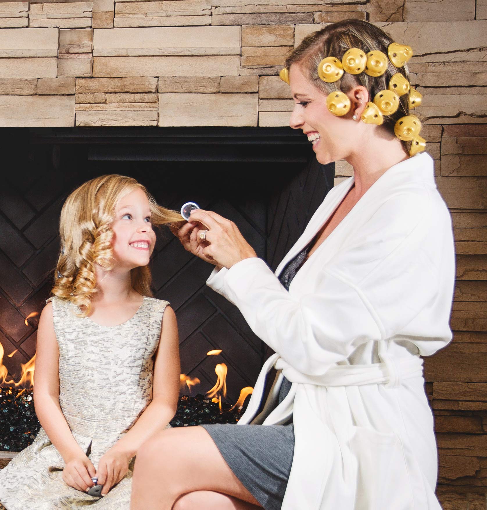 Spoolies Hair Curlers - Jumbo Size, 15 Count with Mesh Bag Gift! (Gold Edition)