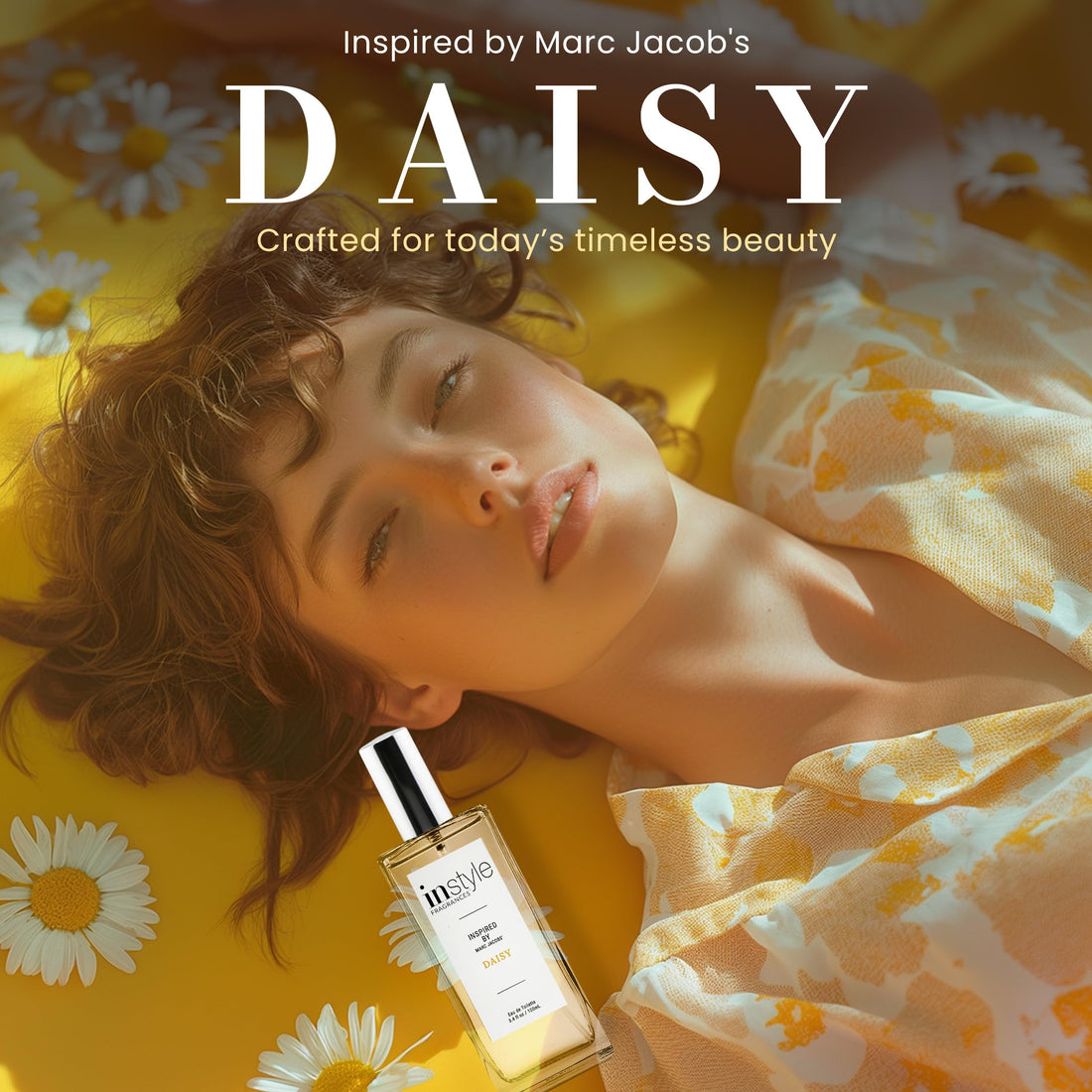 Instyle Fragrances | Inspired by Marc Jacobs' Daisy | Women’s Eau de Toilette | Vegan, Paraben & Phthalate Free | Never Tested on Animals | 3.4 Fl Oz