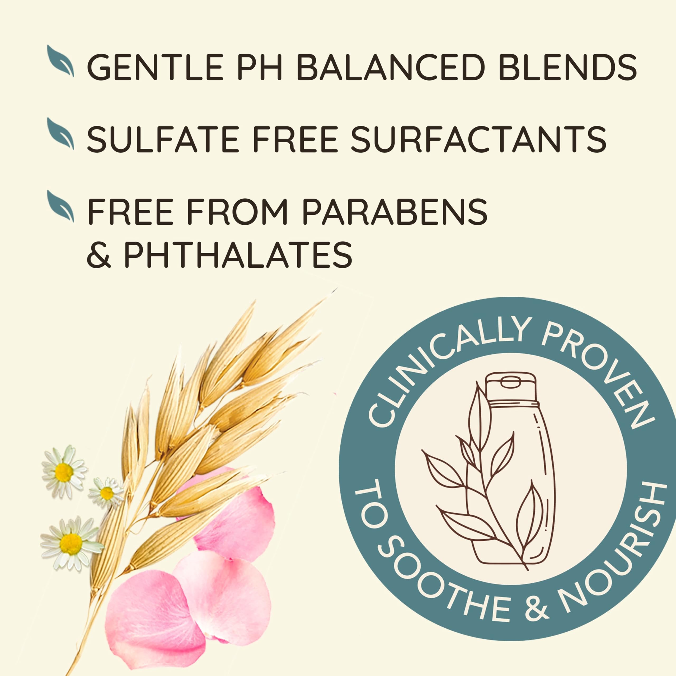 Aveeno Rose Water & Chamomile Shampoo for Dry Hair, Hydrating, 12 fl oz