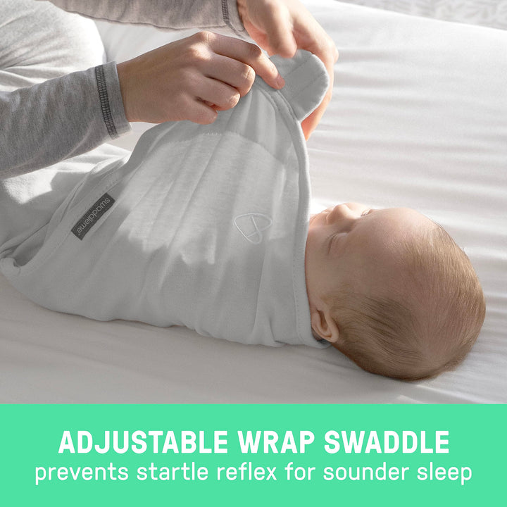 SwaddleMe by Ingenuity Original Swaddle, 100% Cotton, Improves Sleep & Calms Startle Reflex, 0-3 Months, 3-Pack - Oh Deer
