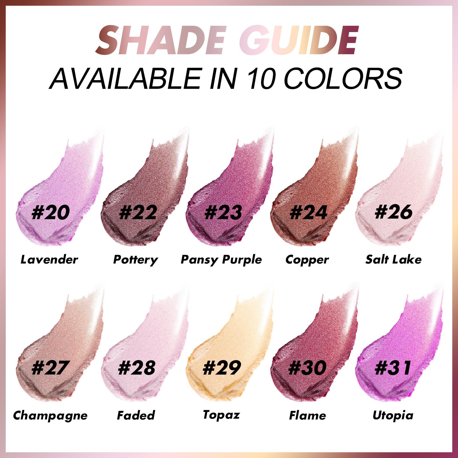 FOCALLURE Ultra Chic Metallic Lipstick,Rich Vitamin E Lip Crayon,Lightweight Shinning Color without Drying or Fading,Long Lasting Lips Makeup,#20 Lavender