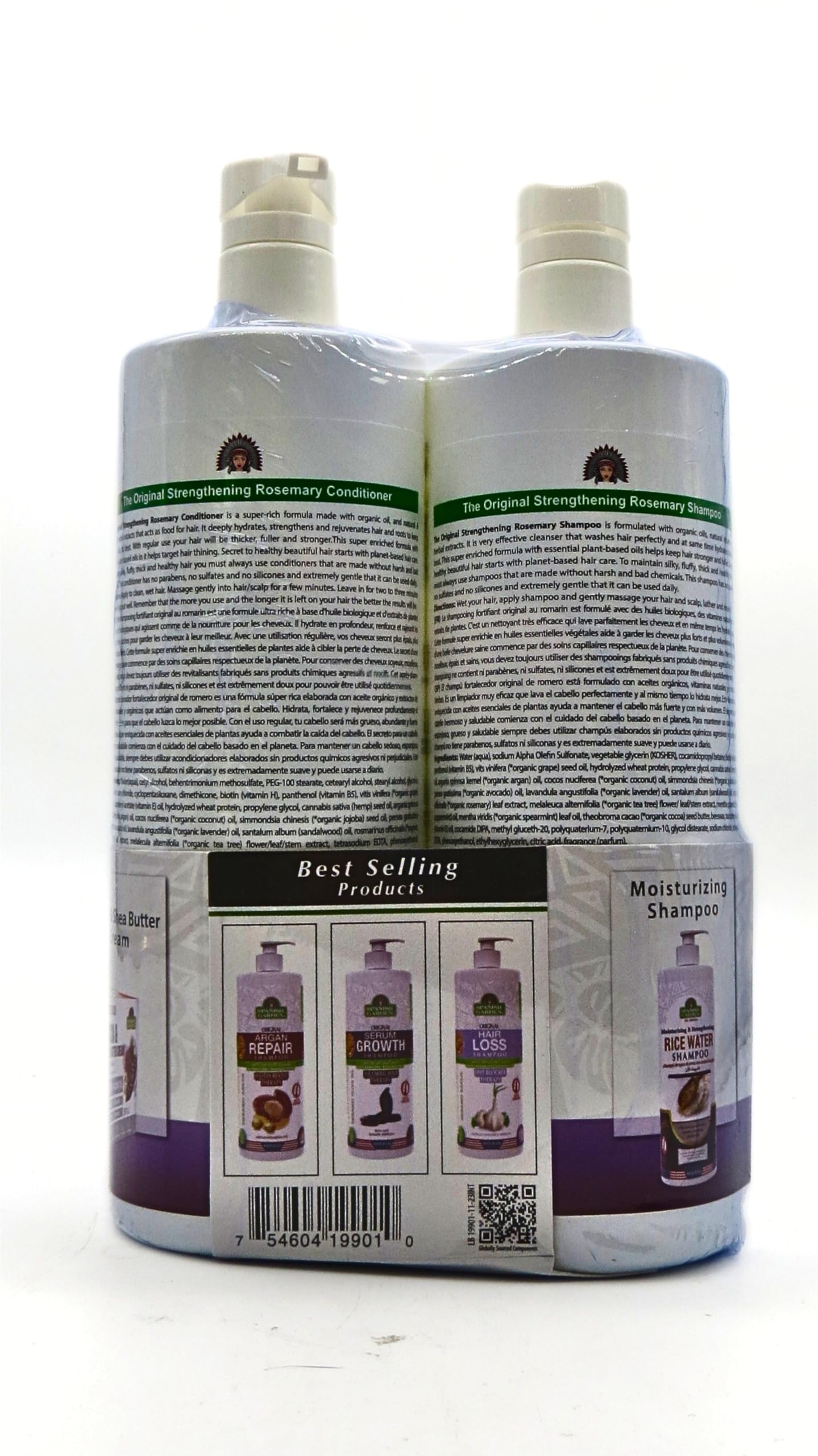 Spanish Garden | Hair Strengthening Rosemary Shampoo & Conditioner & Hair Oil Set, White