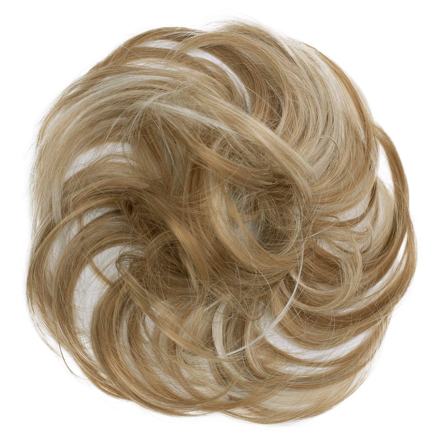 Scrunchy Scrunchie Bun Up Do Hairpiece Hair Ribbon Ponytail Extensions Wavy Curly or Messy various/diverse colours (blonde mix #27/613)