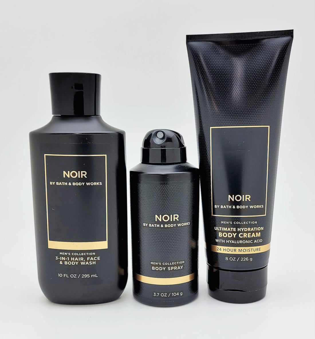 Bath & Body Works - Noir for Men 3-in-1 Hair, Face & Body Wash, Body Spray and Hydration Cream (2021)