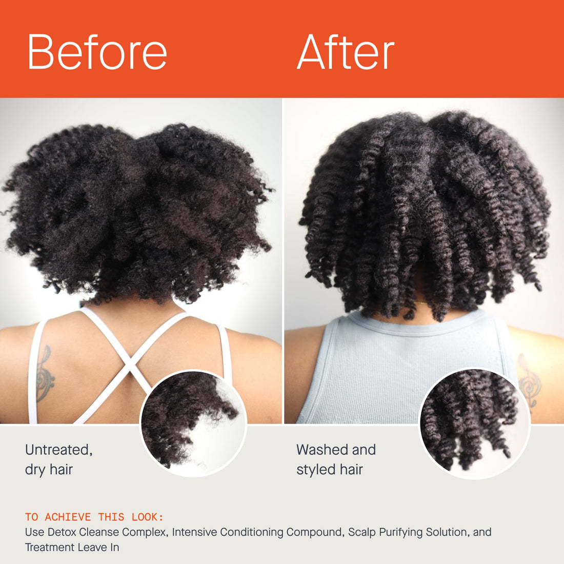 Clarifying Detox Shampoo - Removes Dirt, Oil, and Buildup - Glycolic & Salicylic Acid Treatment for Textured, Curly, 4C, Silicone-Free Hair