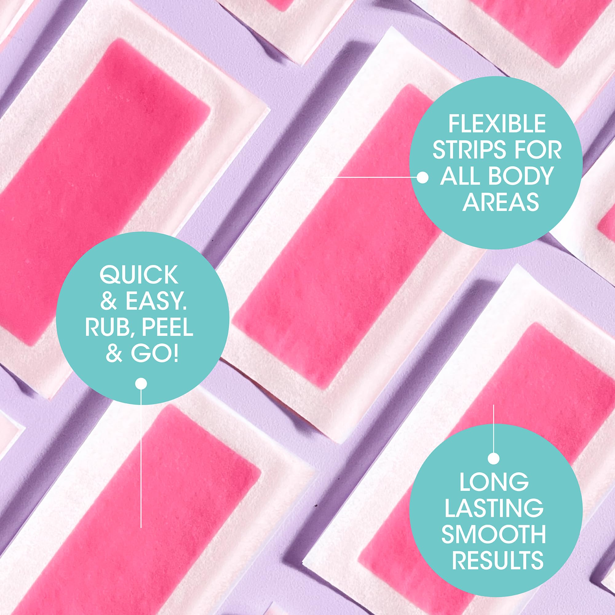 Nad’s Body Wax Strips for Sensitive Skin, Hair Removal for Sensitive Skin, Hypoallergenic, Includes 28 Waxing Strips & 2 Post Wax Calming Oil Wipes