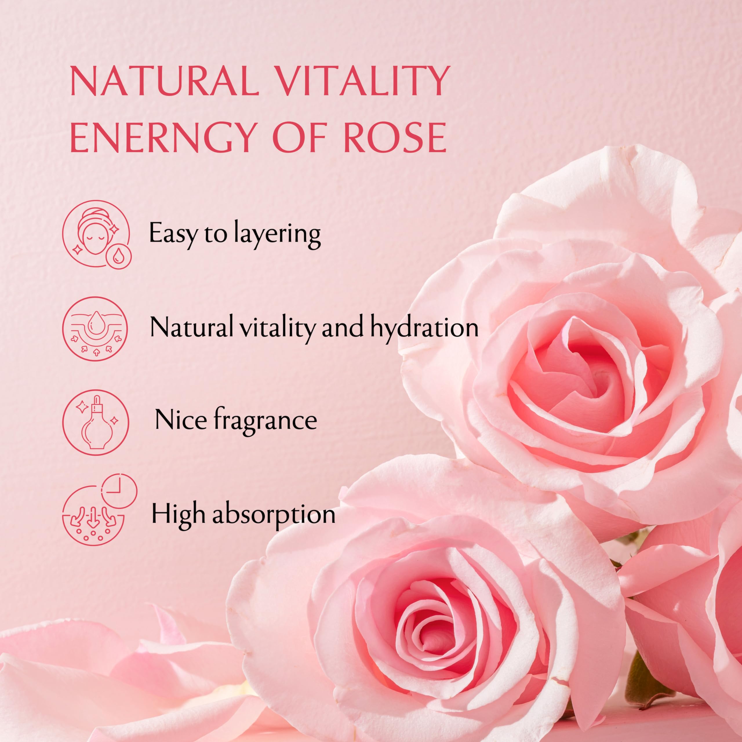 DERMALOGY by Neogen Hyal Glow Rose Essence - Hydrating Essence with 74% of Damask Rose Water & Flower Oil & Extract 160ml / 5.41 oz