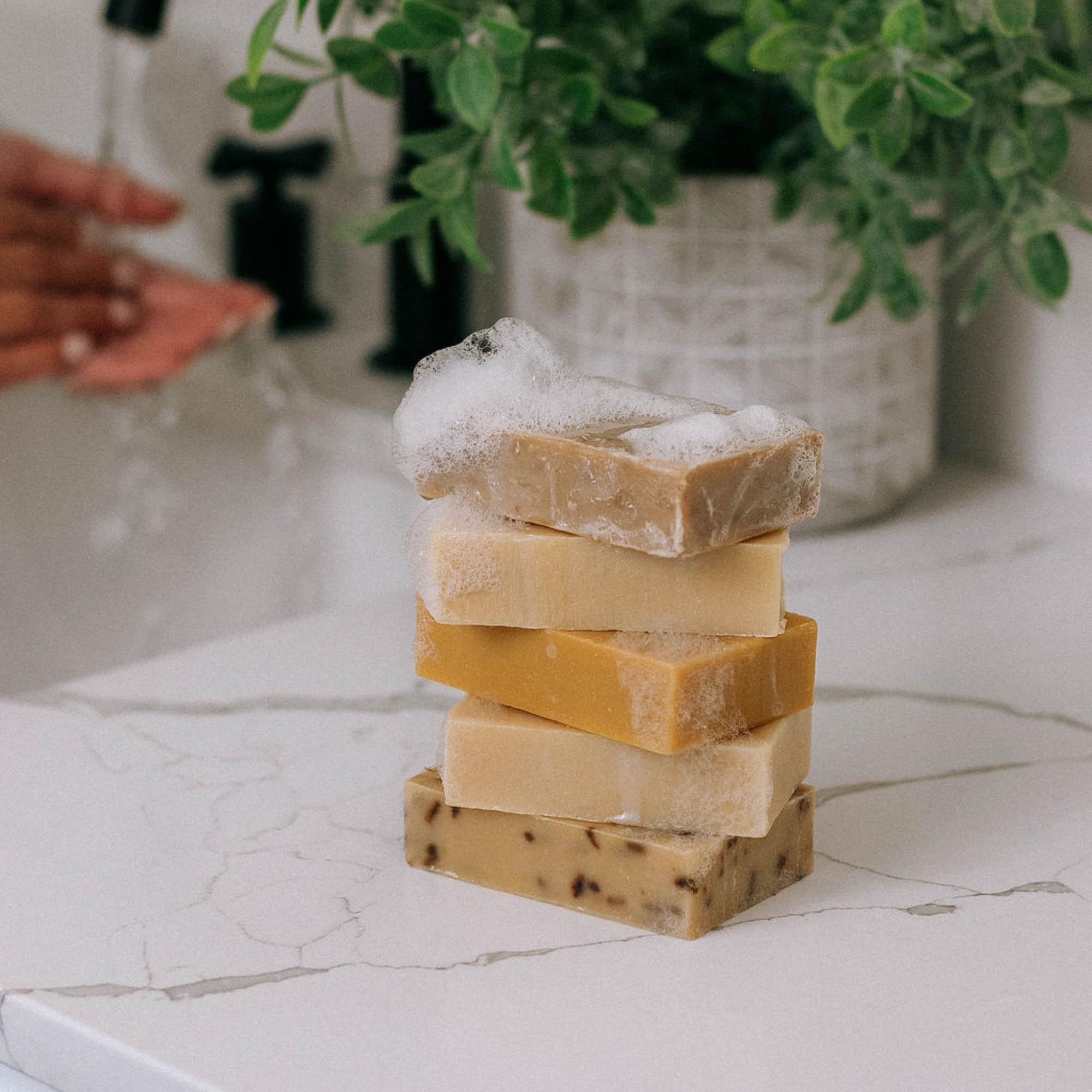 Unscented: Bend Soap Company All Natural Handmade Goat Milk Soap For Dry Skin Relief, Unscented, 4 Count