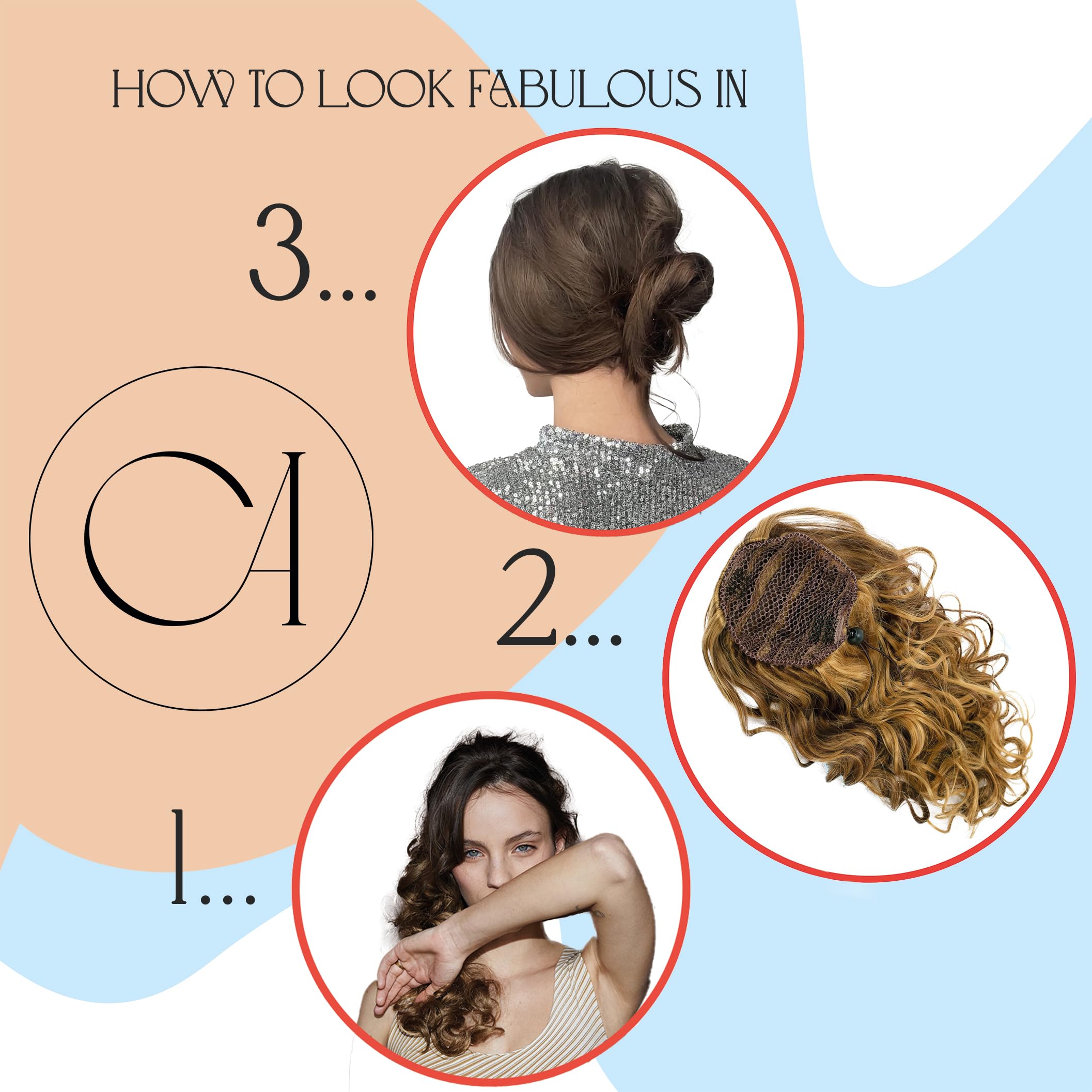 22 Hair Piece Pony Tail Extension Draw String Very Long & Voluminous Curled Wavy Heat-Resisting (blonde mix #27T613(PH10))