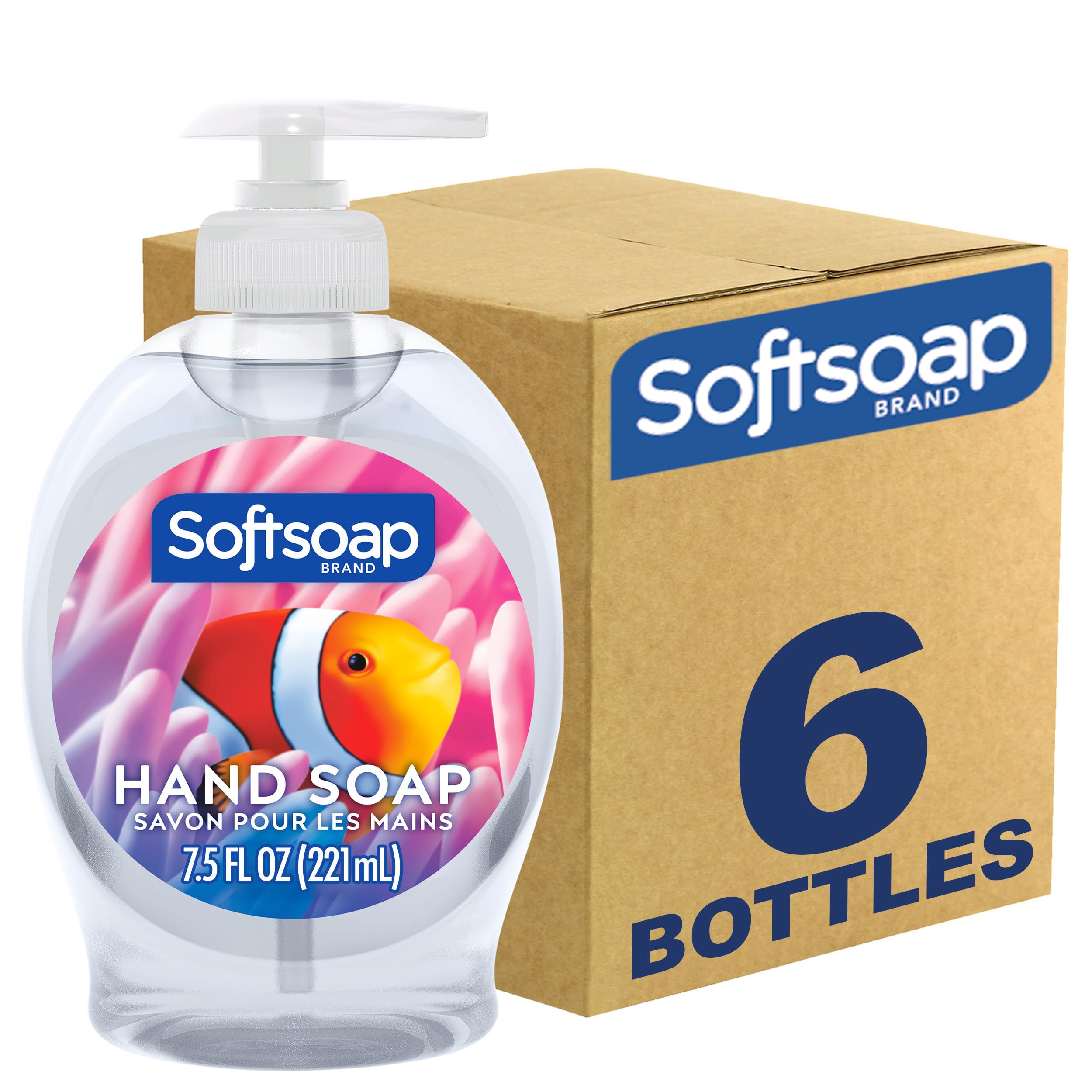 Softsoap Liquid Hand Soap, Aquarium - 7.5 fluid ounce (Pack of 6)