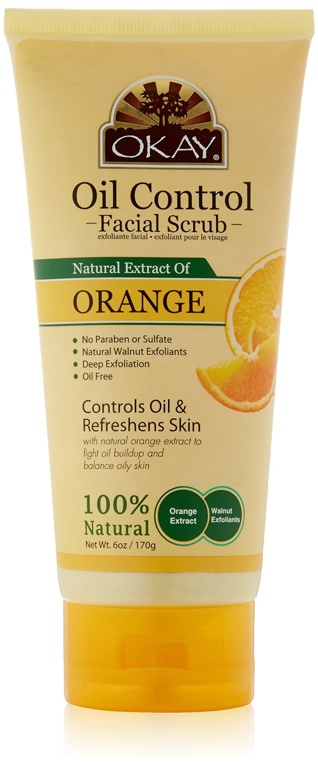 Okay Facial Scrub, Orange, 6 Ounce