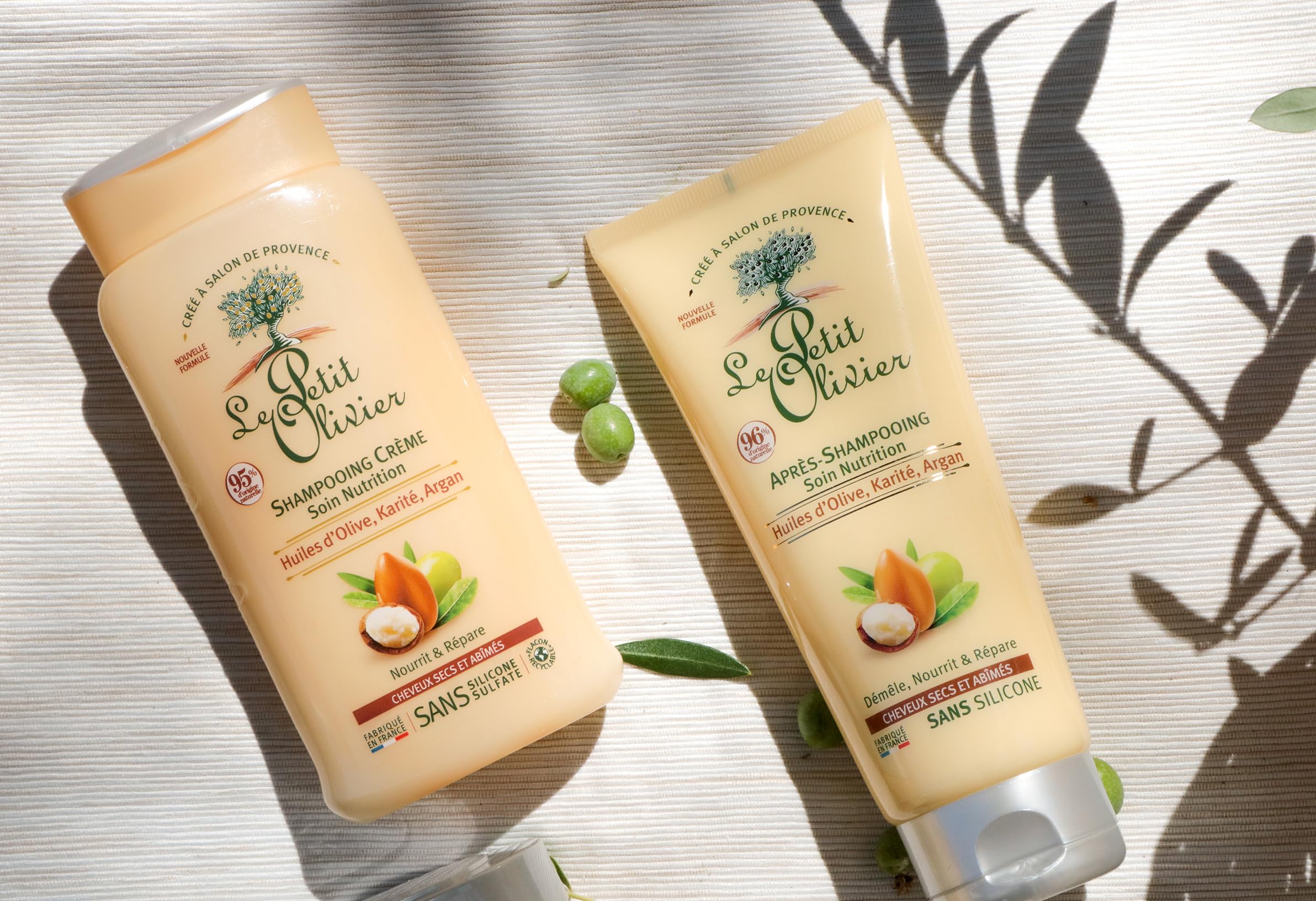 Le Petit Olivier Nutrition Hair Conditioner - Olive, Shea, Argan Oils - Detangles And Repairs - Enhances Softness And Elasticity Of The Hair - Suitable For Dry And Damaged Hair - 6.76 Oz