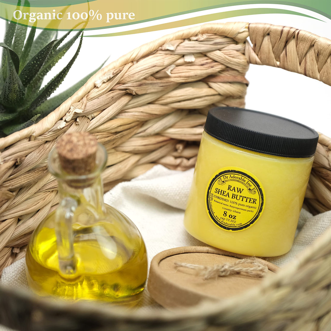 Dr Adorable - 8 oz - Shea Butter Unrefined - Pure Natural Premium Organic Cold Pressed