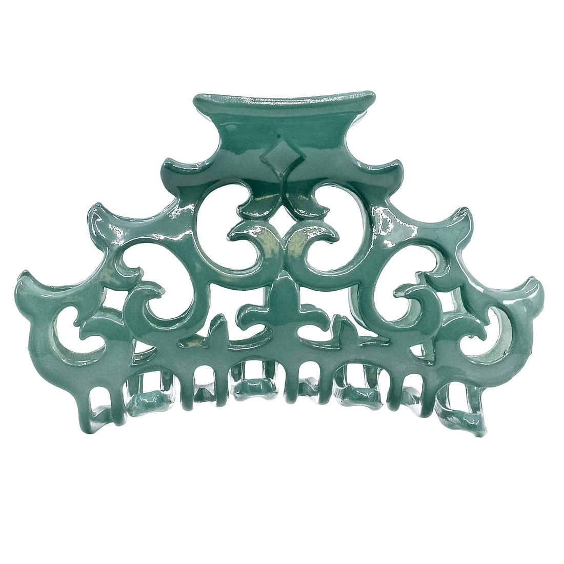 Camila Paris French Hair Clips for Women, Large Green, Antique, Girls Hair Claw Clips Jaw Fashion Durable and Styling Hair Accessories for Women, Made in France