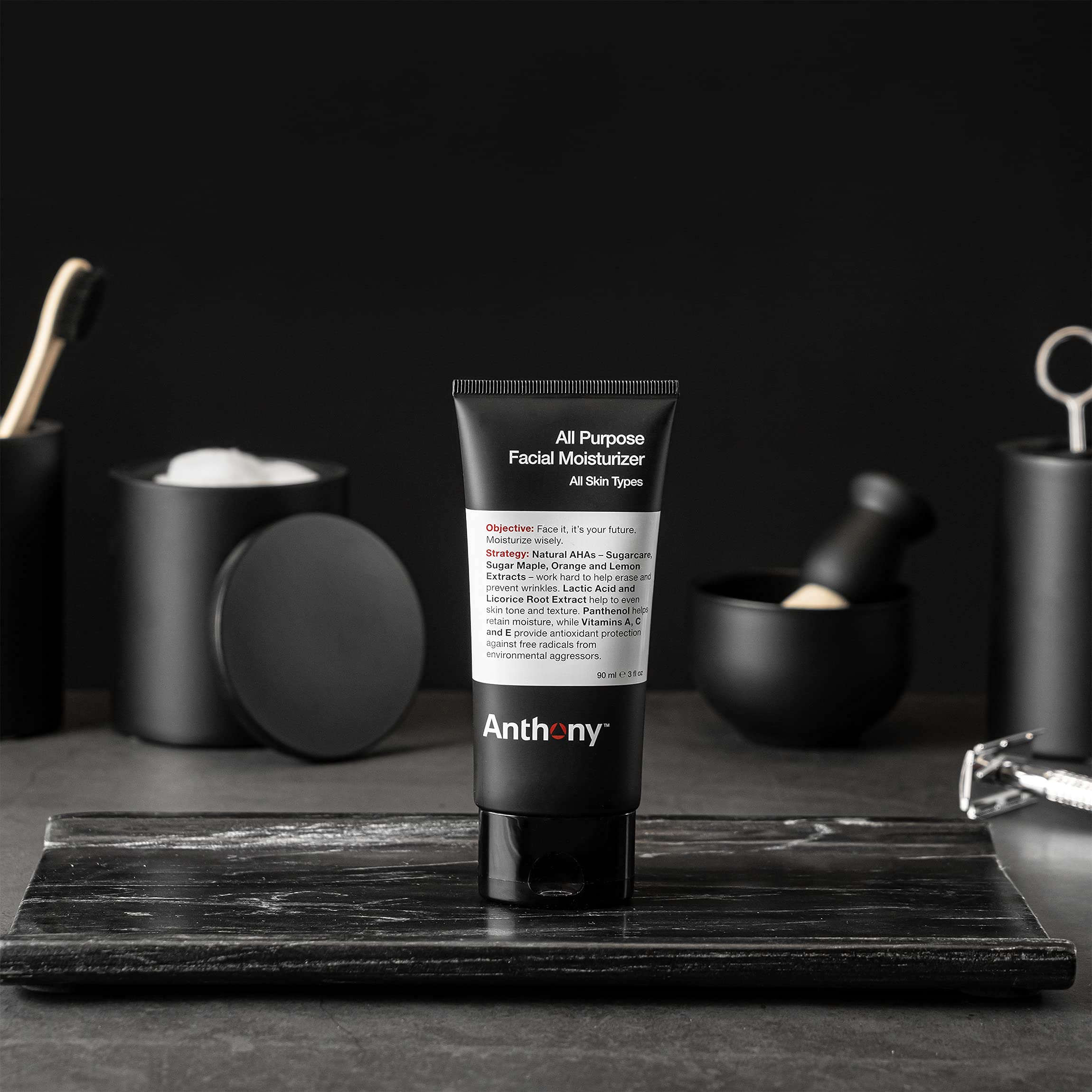 Anthony All-Purpose Facial Moisturizer ââ‚¬â€œ Menââ‚¬â„¢s Hydrating Lotion for Dry Skin ââ‚¬â€œ Lightweight, Non-Comedogenic, Anti-Aging Formula ââ‚¬â€œ 3 Fl. Oz