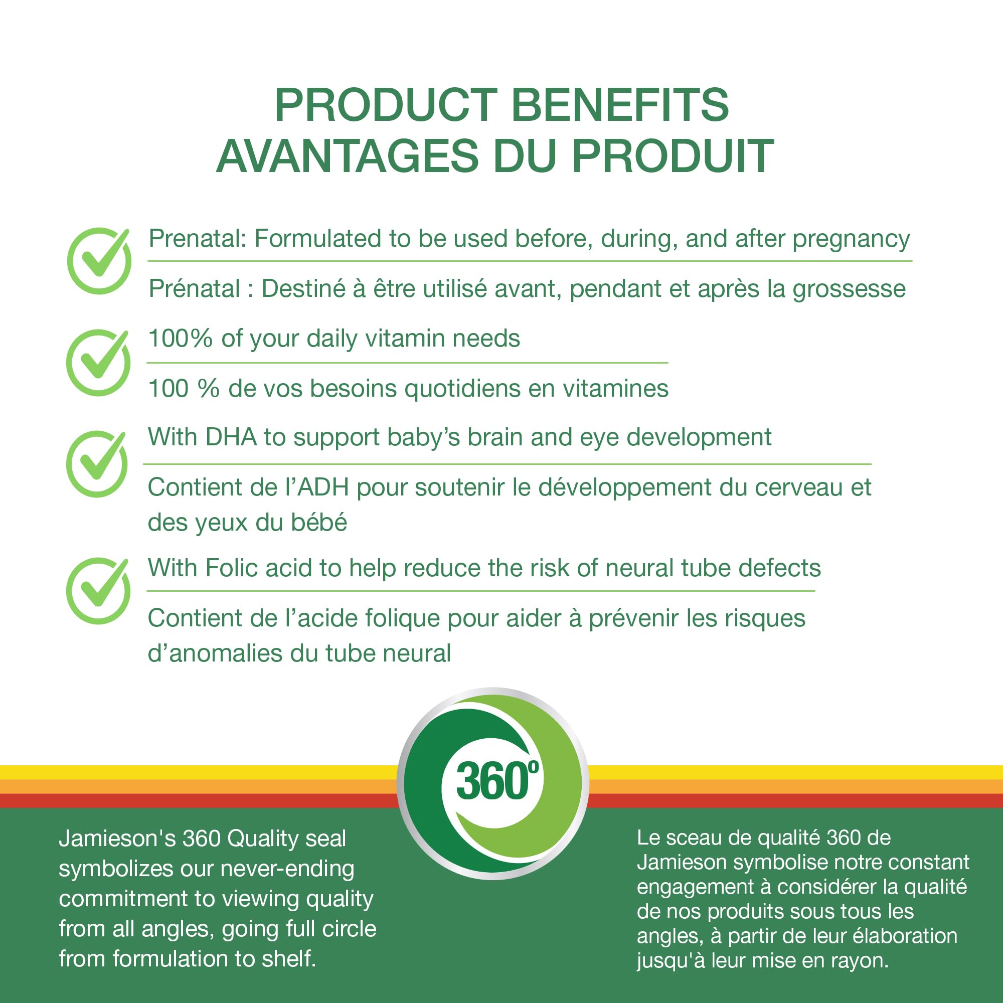 Jamieson PRENATAL Complete Multivitamin with DHA Supplement 60 Softgels