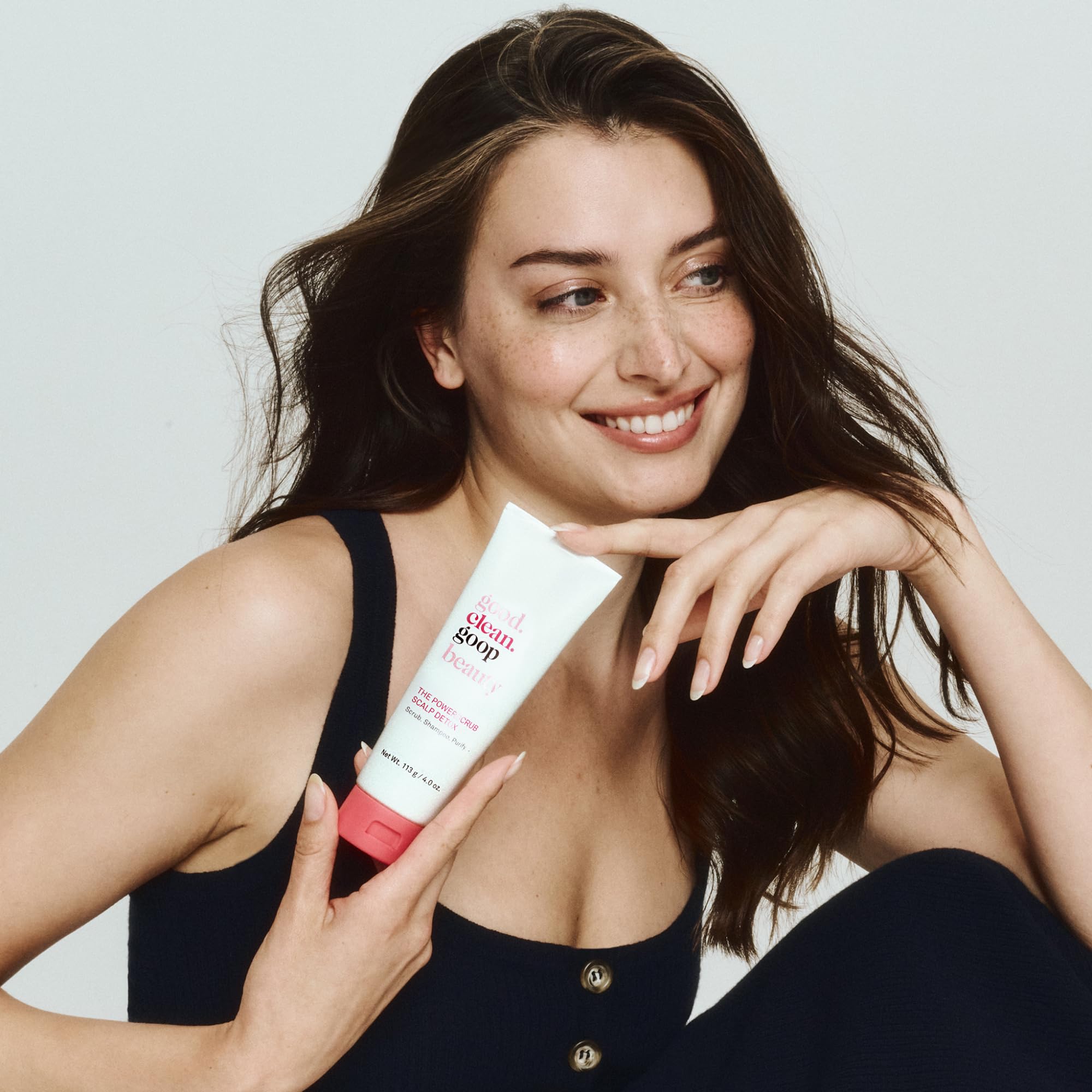 good.clean.goop beauty The Powerscrub Scalp Detox | Clarifying Shampoo to Detoxify Hair and Scalp | Salt Scrub with Vitamin E, Amino Acids & Chlorella Extract | Cruelty-Free & Vegan Shampoo | 4 Fl oz