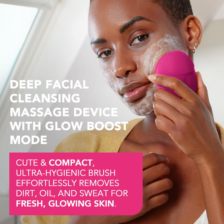 FOREO FOREO LUNA mini 3 Smart Electric Face Cleanser for All Skin Types, Fuchsia, 1 ct.