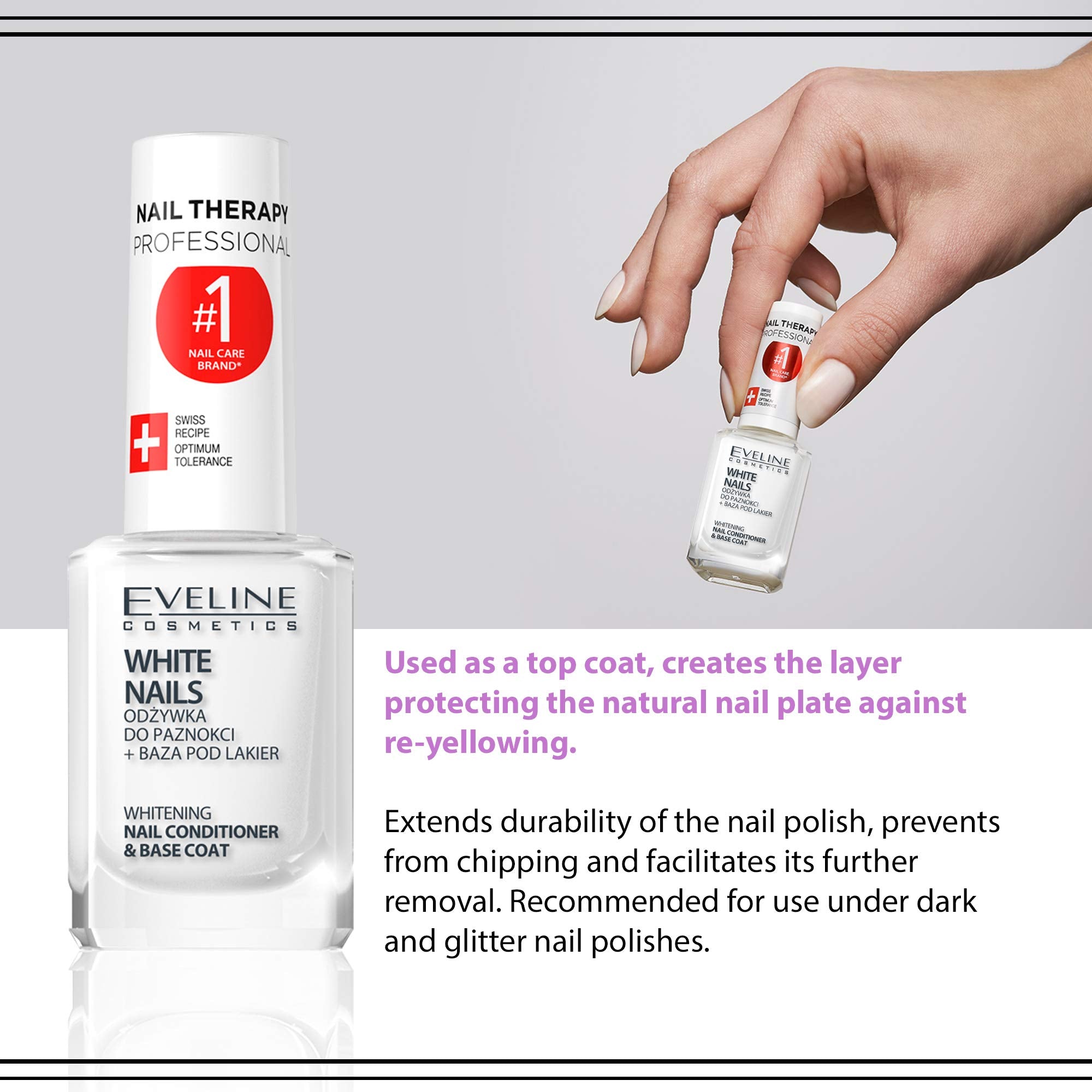 Eveline Cosmetics 3 in 1 Instantly Whiter Nails - Nail Whitener