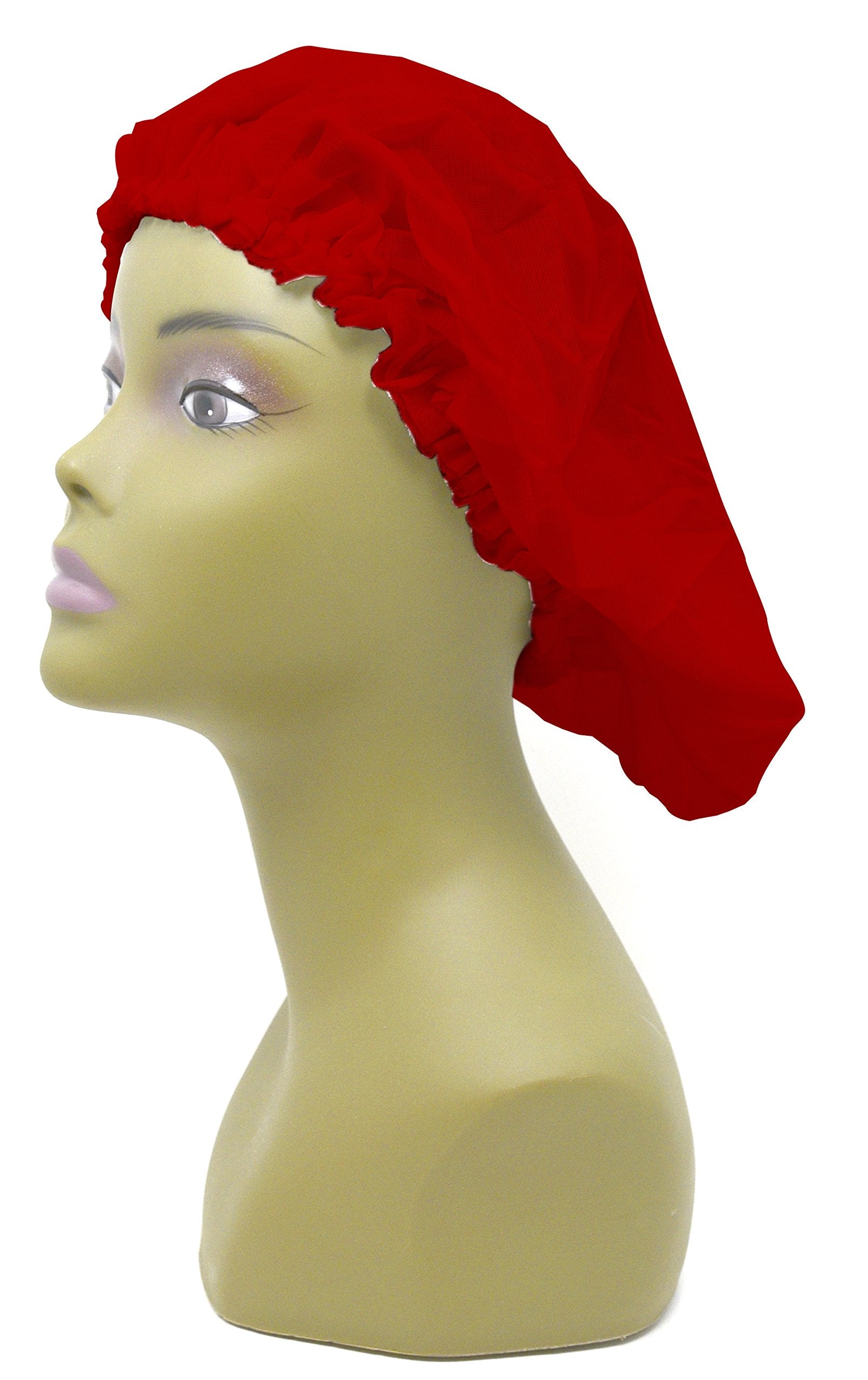 Donna Premium Collection Kids Satin Sleep Cap #11099 Red, Soft elastic band, stays on during the night, keeps hair in place, soft satin, smooth satin by Donna Collection