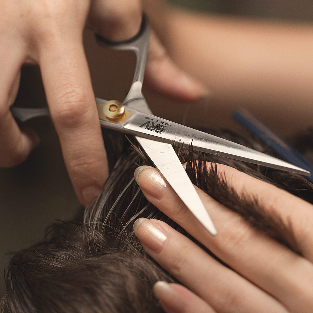 BRV MEN Hair Cutting Shears/Scissors | 100% Stainless Steel | 6.5 Inches | Professional Haircut & Styling Scissors | Shears For Barbers & Personal Use | Super Sharp Razor Edge Scissor | Fi