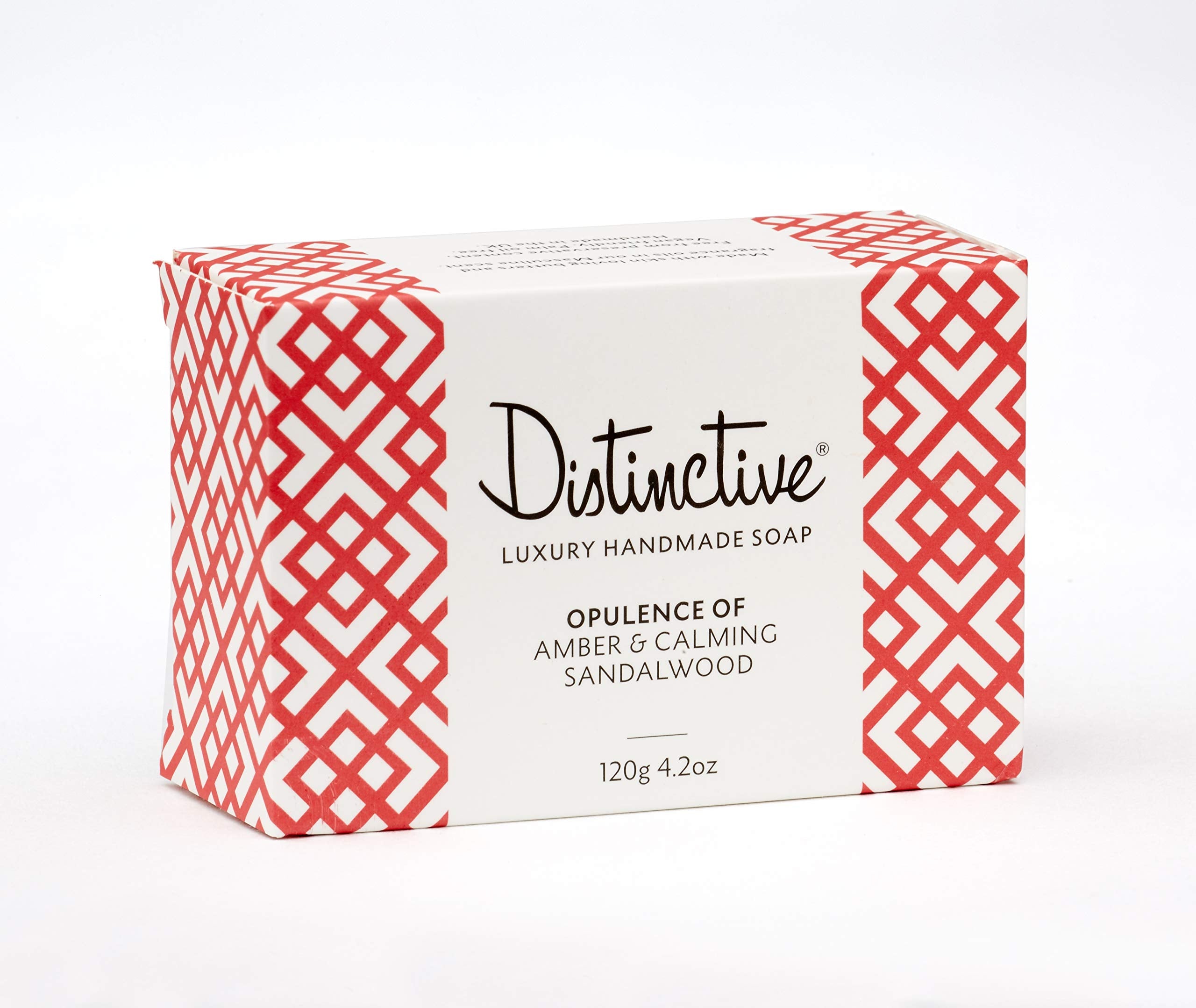 Luxury Handmade Soap - Natural Soap Bar fragranced with Opulence of Amber and Calming Sandalwood - Palm Oil Free, No Preservatives, Plastic Free, Never tested on Animals (1)