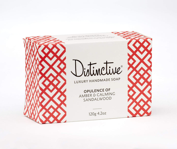 Luxury Handmade Soap - Natural Soap Bar fragranced with Opulence of Amber and Calming Sandalwood - Palm Oil Free, No Preservatives, Plastic Free, Never tested on Animals (1)