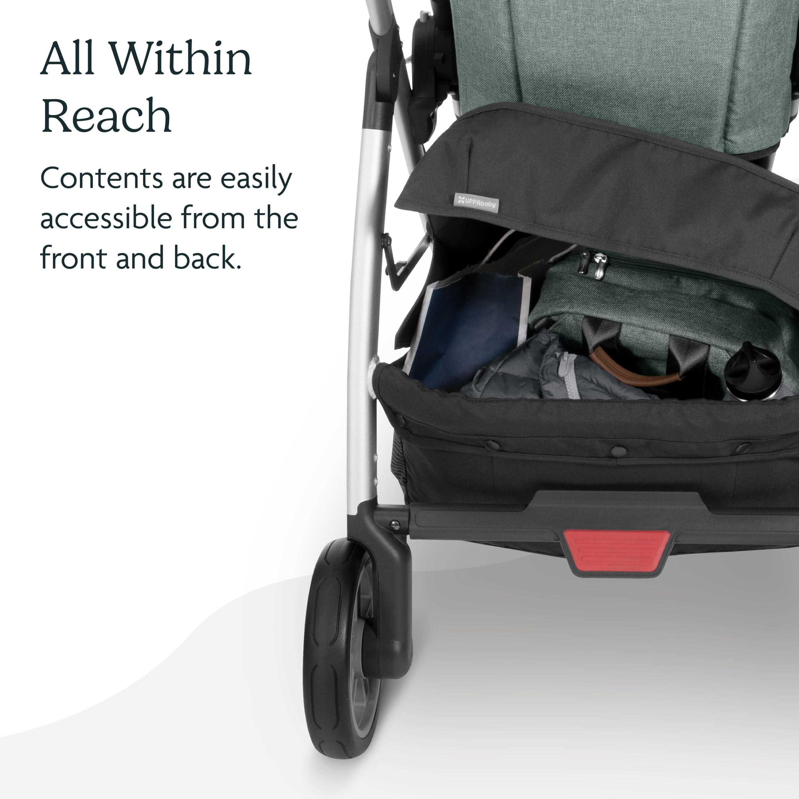 UPPAbaby Basket Cover for Cruz (2015-2019) Stroller/Protects and Conceals Belongings/Easy Attachment and Access/Water-Resistant Material