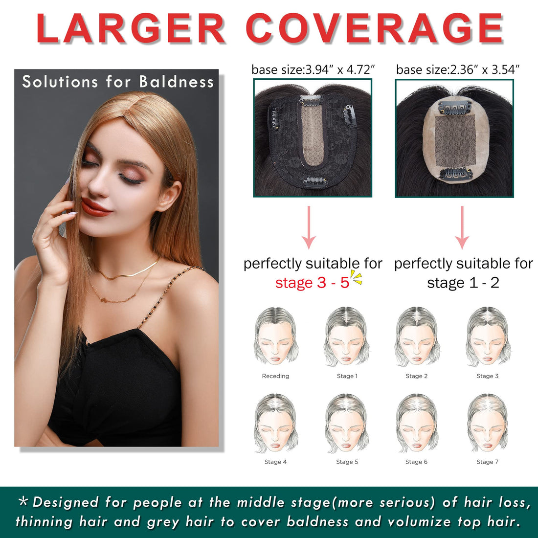 S-noilite 12 Human Hair Crown Toppers Hand Made Silk Base Clip in Top Hair Pieces 120% Density Han Tied Lace Mesh Wiglet Toupee Long Replacement Top Hairpieces For Hair Loss 40g #2 Dark Brown