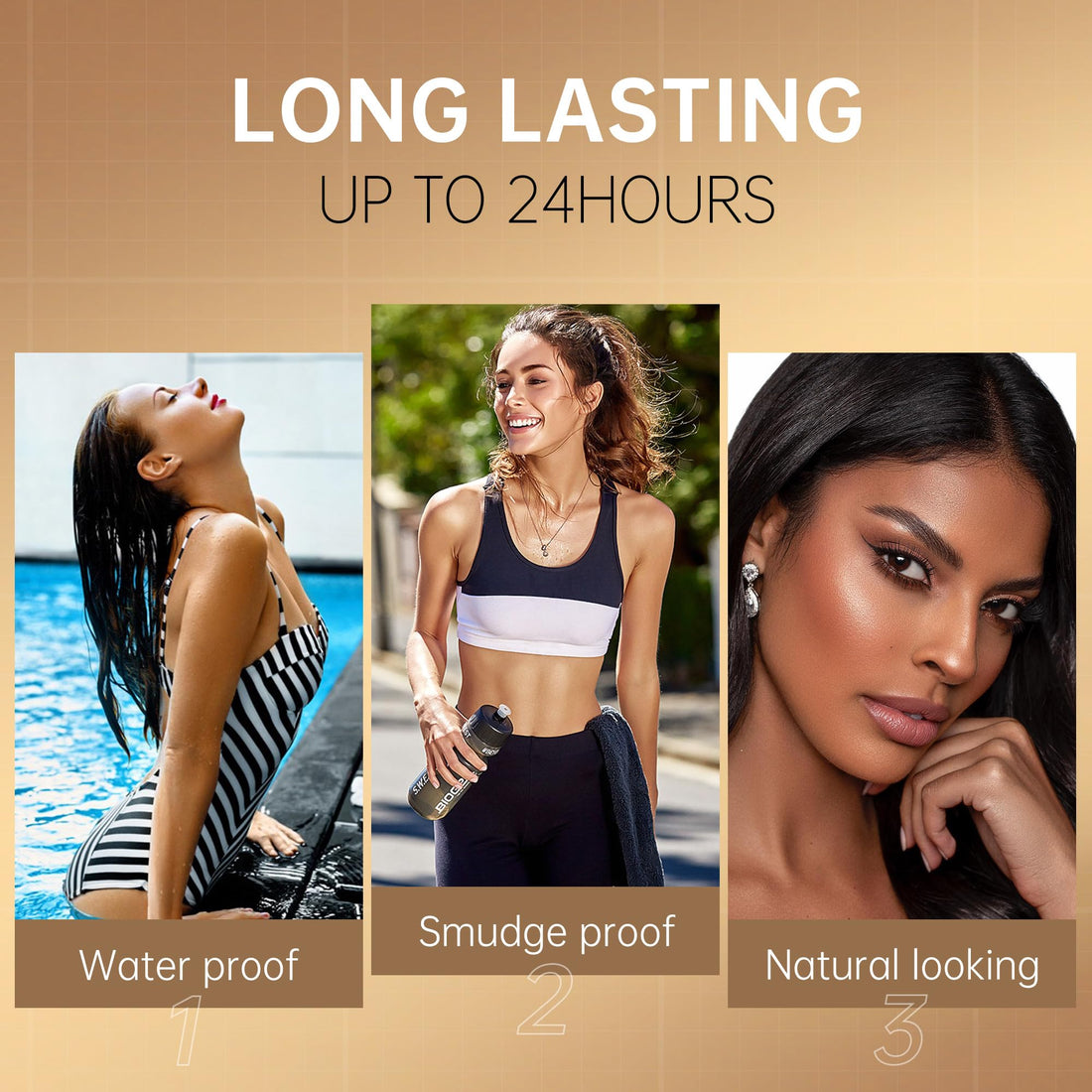 MAKI YIKA Microblading Eyebrow Pencil, Waterproof Eyebrow Pen with 4 Tip Brow Pen and Precise Pencil to Create Natural Hair-Like Brows with Dual-ended Brush (A-Dark Brown)