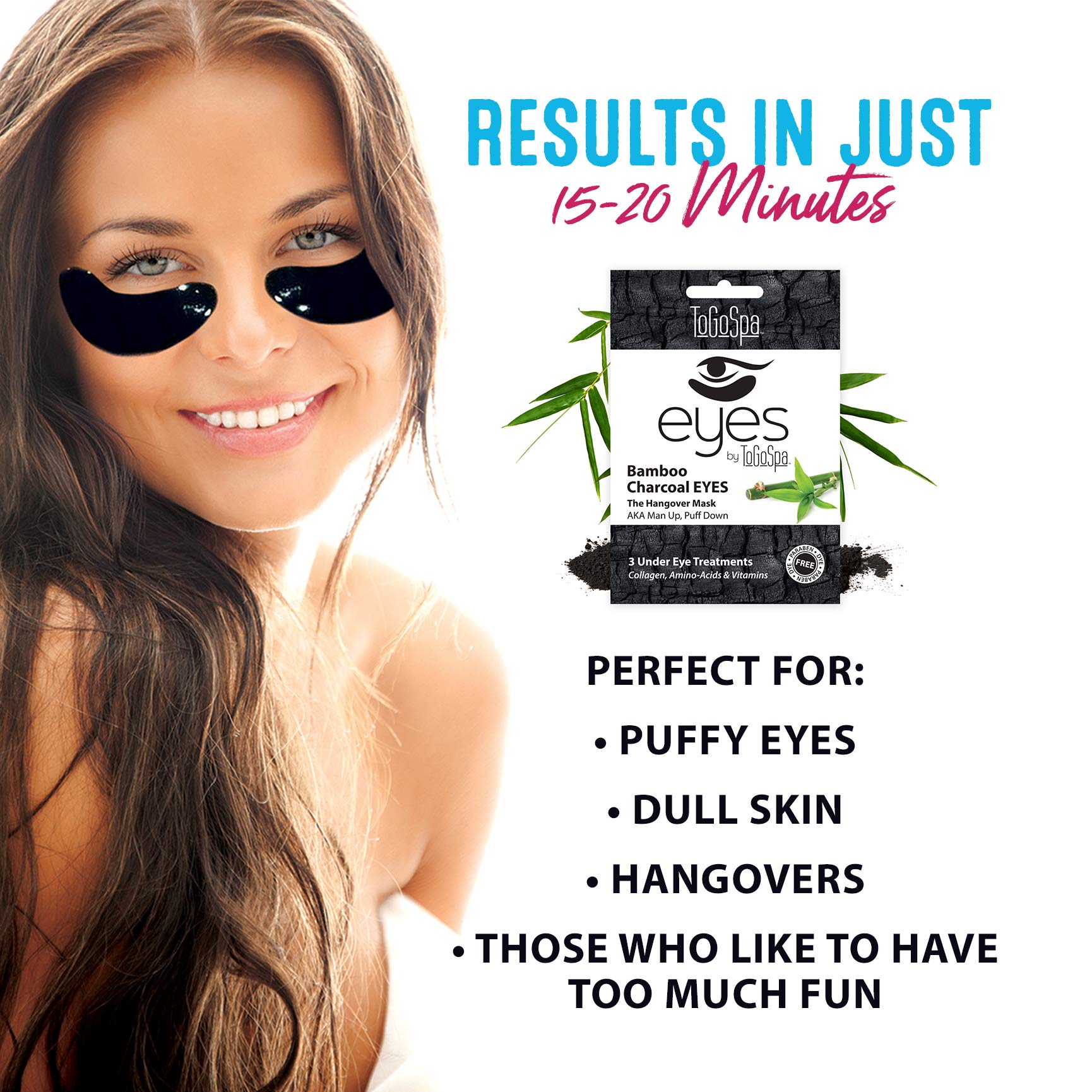 Bamboo Charcoal Eyes - 1 Pack - 3 Pair