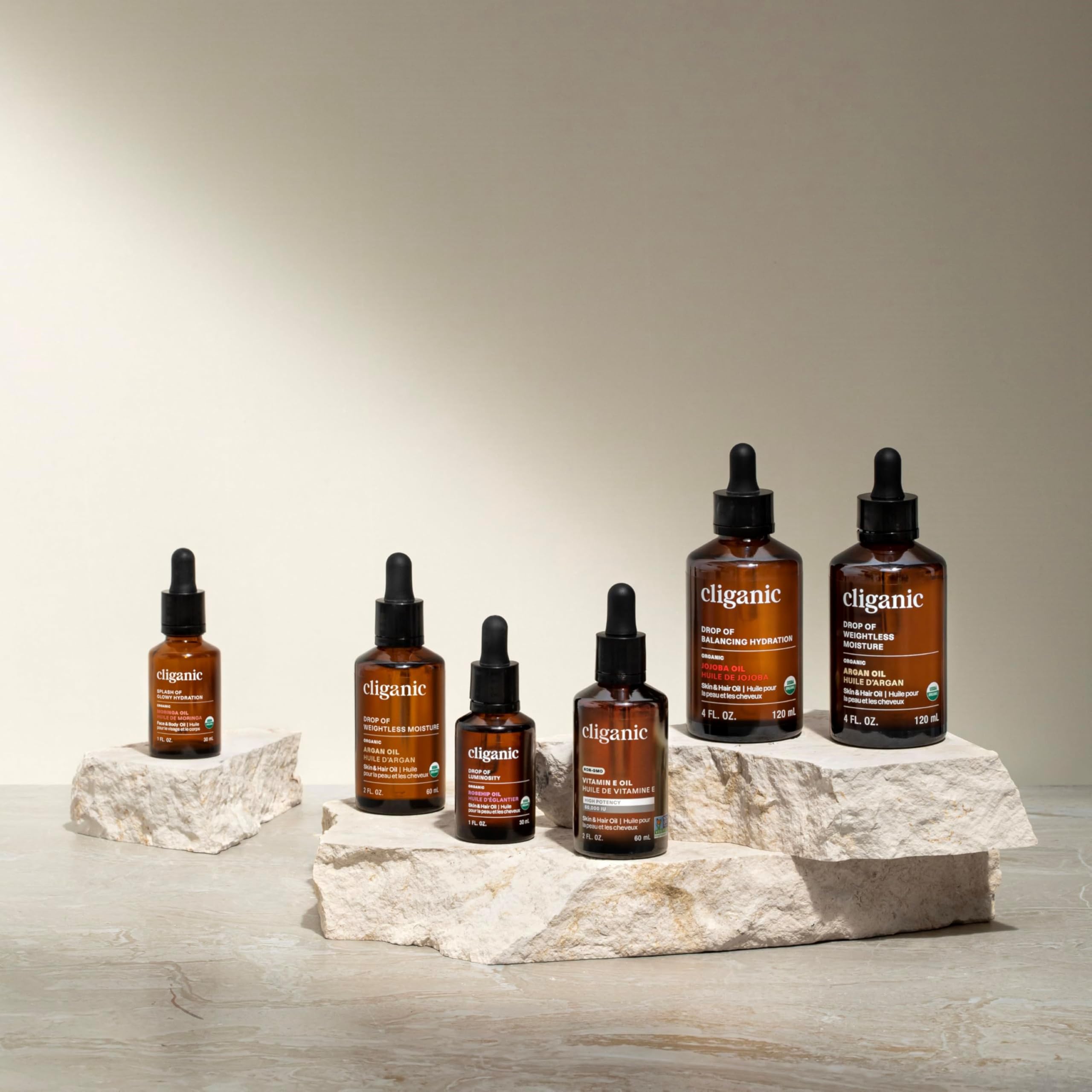 Cliganic USDA Organic Argan Oil, 100% Pure | for Hair, Face & Skin | Natural Cold Pressed Carrier Oil, Imported from Morocco (Packaging May Vary)