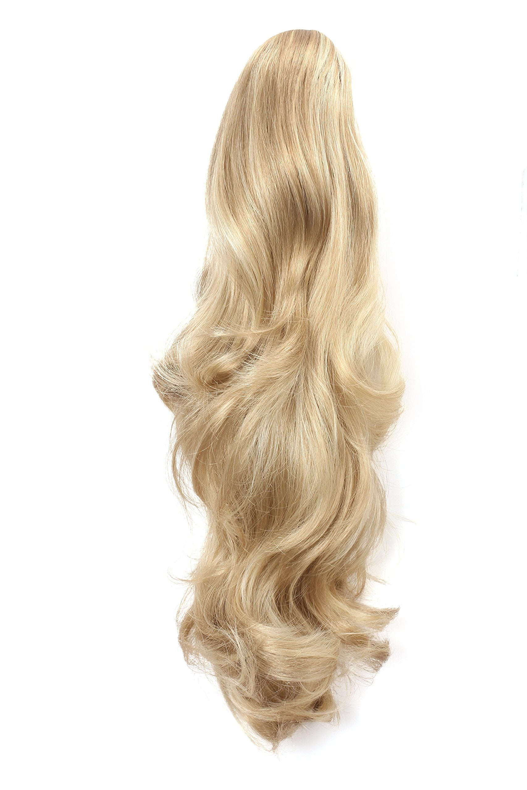 R1488H : OneDor 20 Curly Synthetic Clip In Claw Drawstring Ponytail Hair Extension Synthetic Hairpiece 190g with a jaw/claw clip (R1488H)