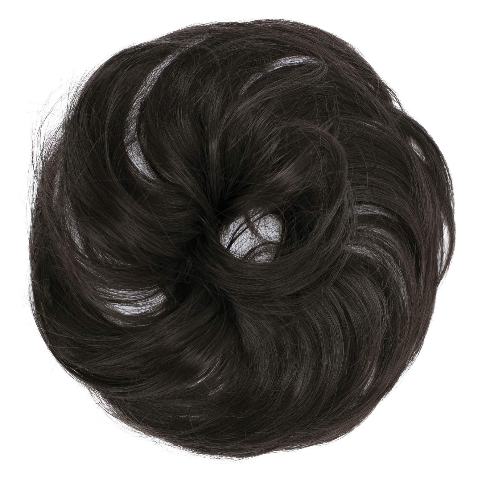 dark brown chocolate 6 : PRETTYSHOP Scrunchie Bun Up Do Hair piece Hair Ribbon Ponytail Extensions Wavy Curly or Messy Various Colors(dark brown chocolate 6)