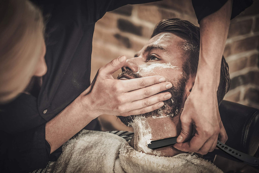 100 BLADES + Facón Professional Classic Straight Edge Barber Razor - Salon Quality Cut Throat Shavette