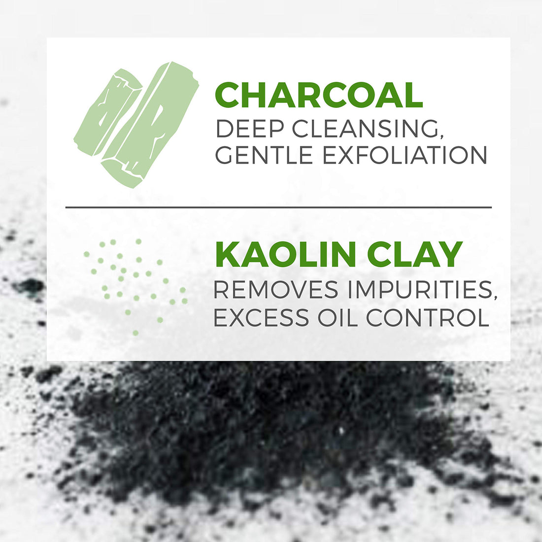 DETOX + CLEANSE Activated Charcoal + Clay Natural Soap for Face, Body and Underarm Detox with Spearmint + Grapefruit Essential Oils