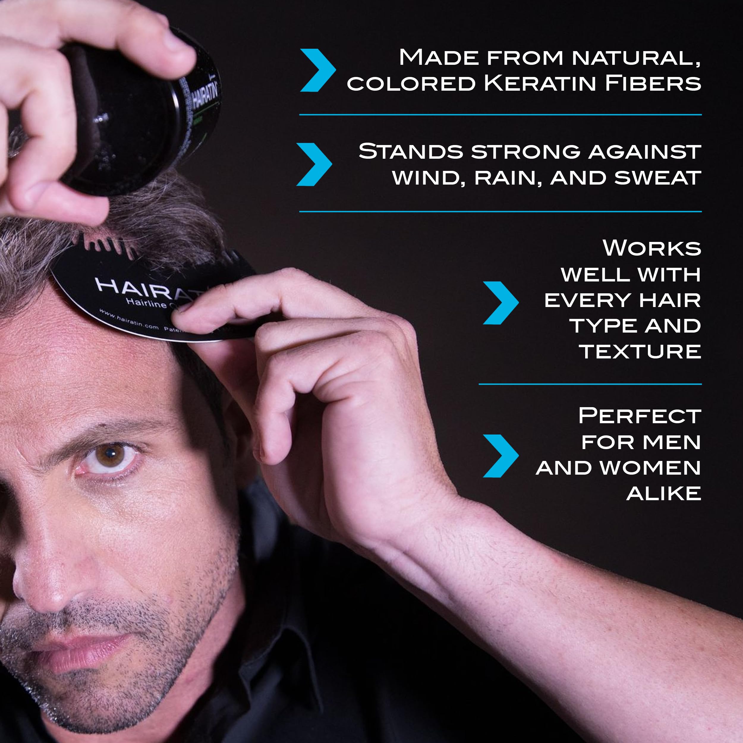 Hairatin Building Fibers-Most Effective Fibers for Thinning or Balding Hair_ Men and Women_ Great for Hair Loss- 28grams (Dark Brown)