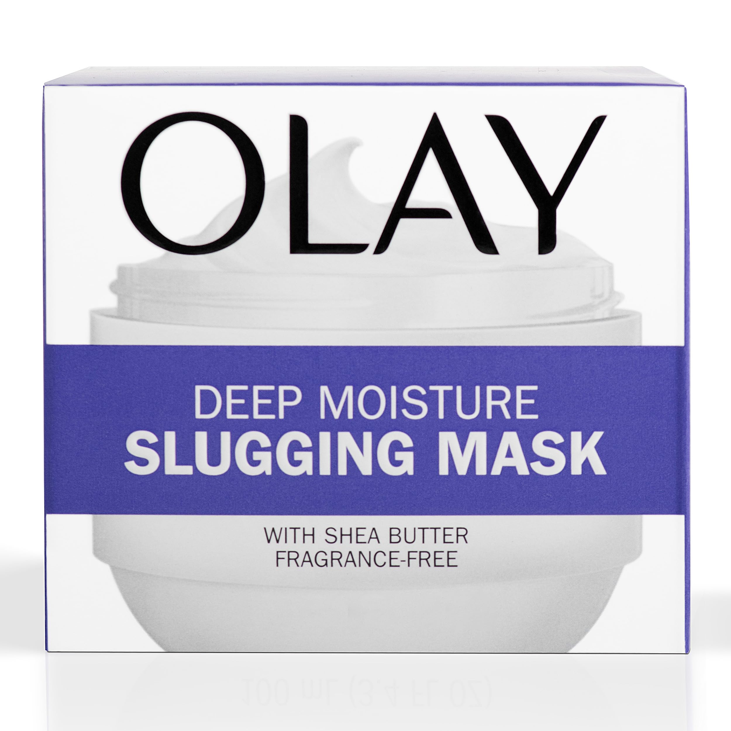 Olay Deep Moisture Slugging Mask with Shea Butter, Fragrance Free, 3.4 oz