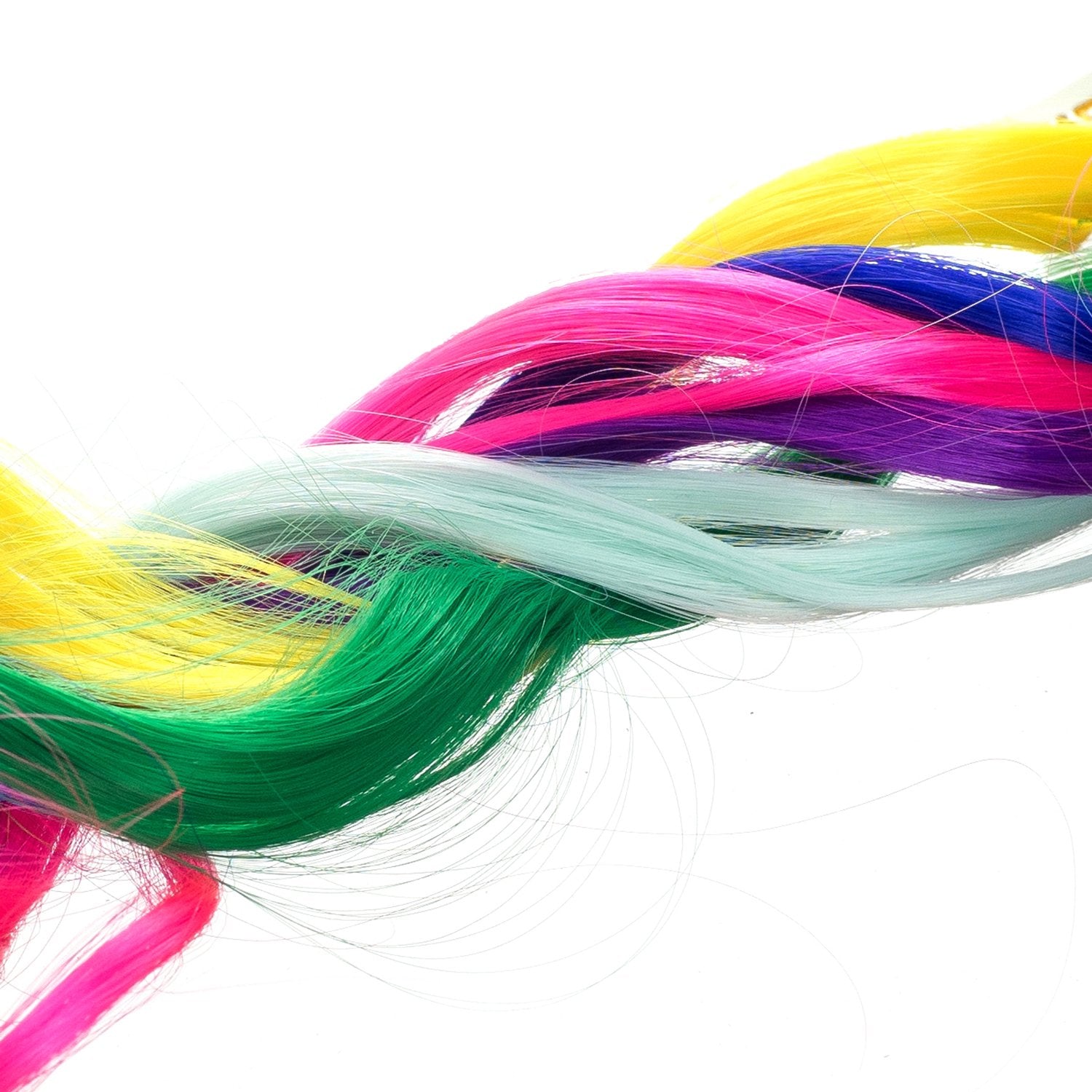 Swacc 22 Pcs Colored Party Highlights Clip On In Hair Extensions Multi-Colors Hair Streak Synthetic Hairpieces (11 Colors 22 Pcs In Set -Curly)