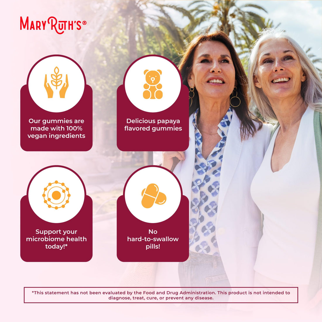 MaryRuth Organics Fiber Gummies for Adults | Prebiotic Fiber Supplement | Gut Health | Digestion Support | Sugar Free | Vegan | 2 Month Supply | 60 Count