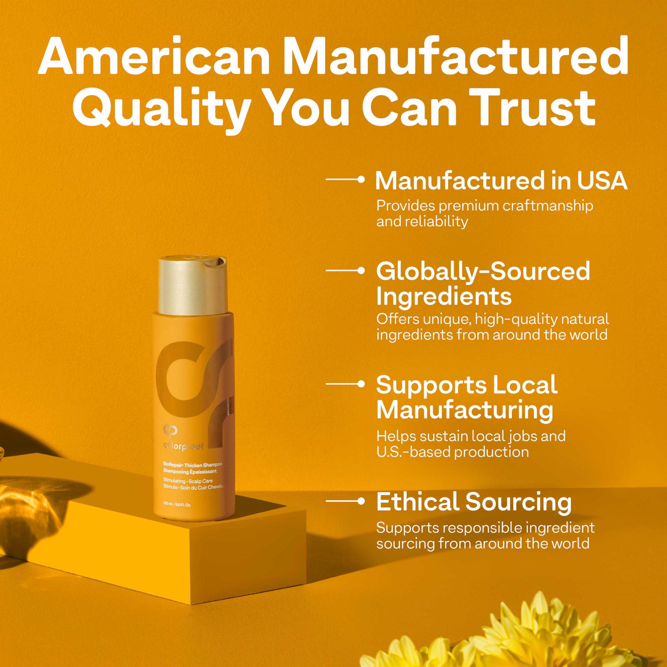 ColorProof Biorepair Thicken Conditioner 8.5 Fl. Oz., Fuller-Looking Hair Conditioner w/Fresh Lime, Eucalyptus, Mint Leaf & Rosemary Scent, Hair Growth-Supporting Conditioner