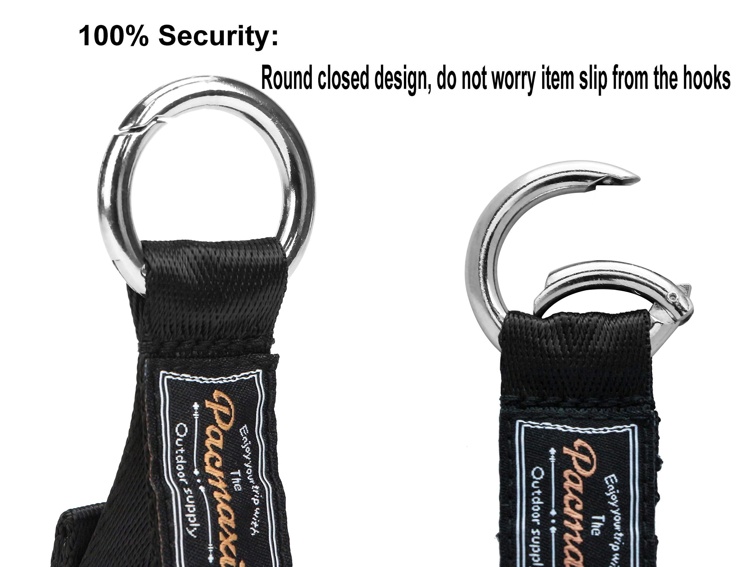 PACMAXI Stroller Hook, 2 Pack Multi Purpose Organizer Hooks Clip for Stroller, Wheelchair, Rollator, Walker (Black)