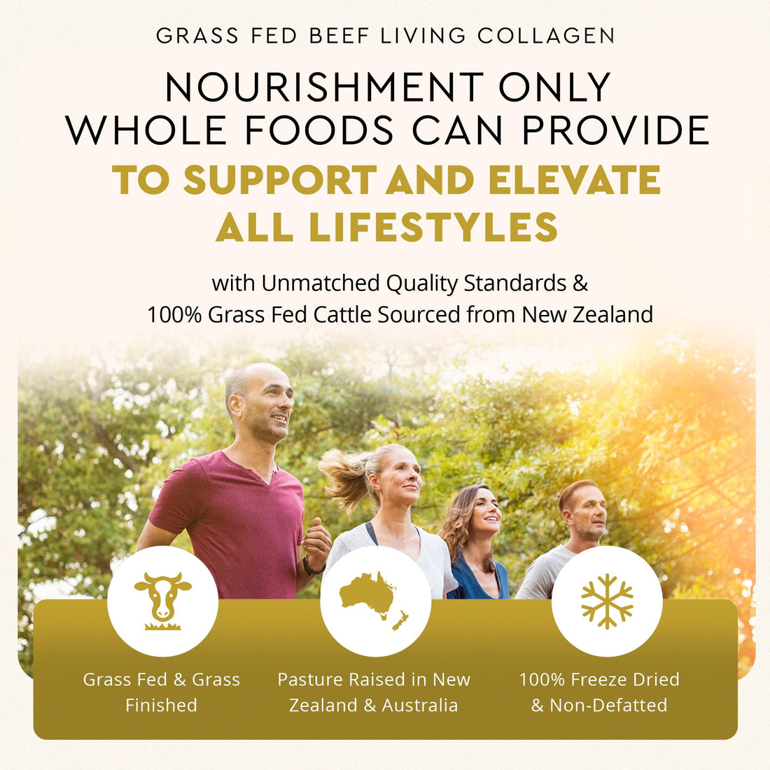 Ancestral Supplements Grass Fed Beef Living Collagen Nutritional Powder Supplement, 3000mg, Promotes Healthier, Younger Looking Skin, Hair, Nails and Joints, Type II, 180 Capsules