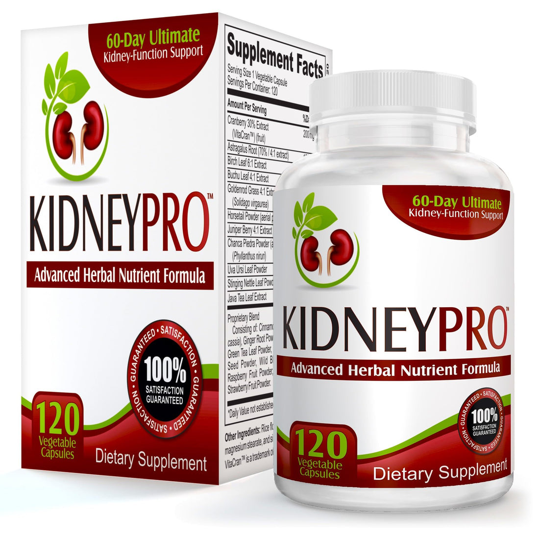 Kidney-Pro: with 21 Kidney Health Supplements in 1 Formula (Total Kidney Support),120 capsules.