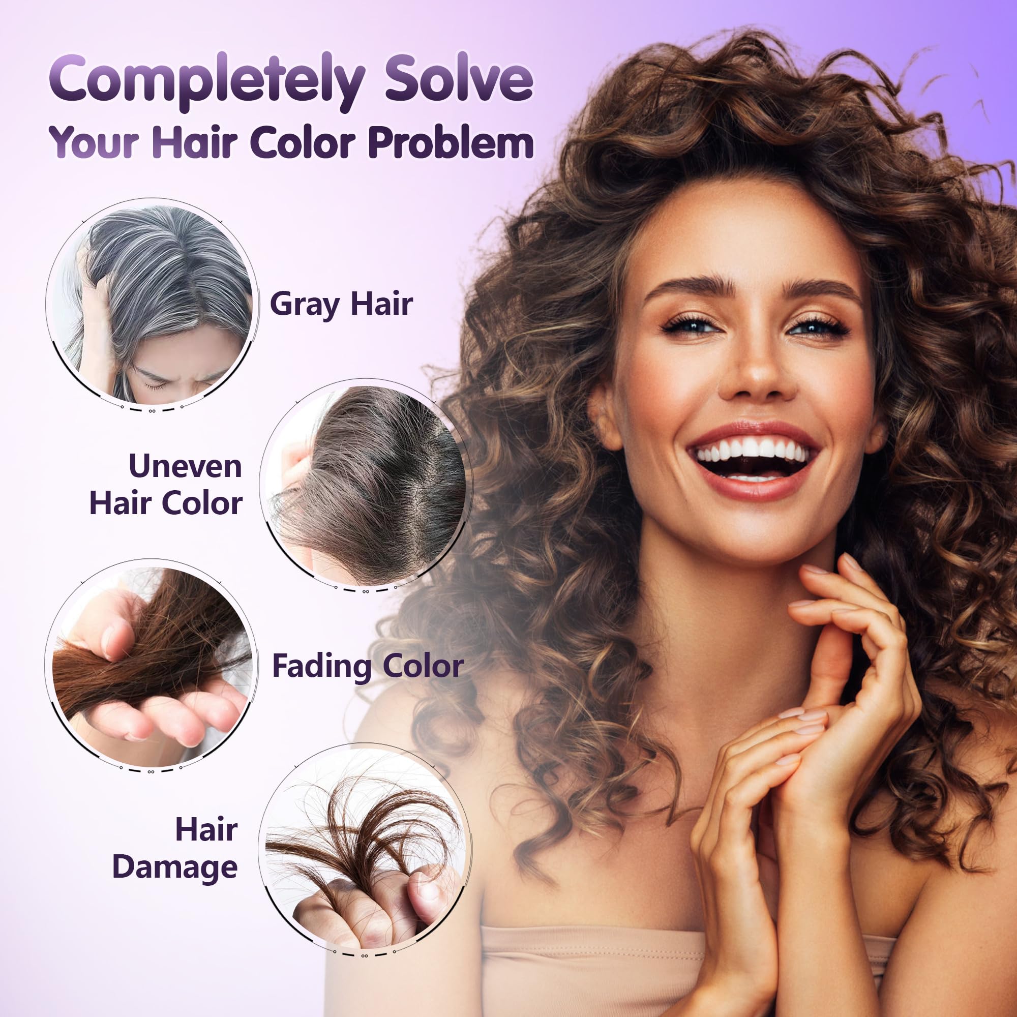 Leorx Black Hair Dye - 3 In 1 Instant Herbal Coloring Shampoo For Gray Hair - Women & Men - Shampoo Para Canas Mujer