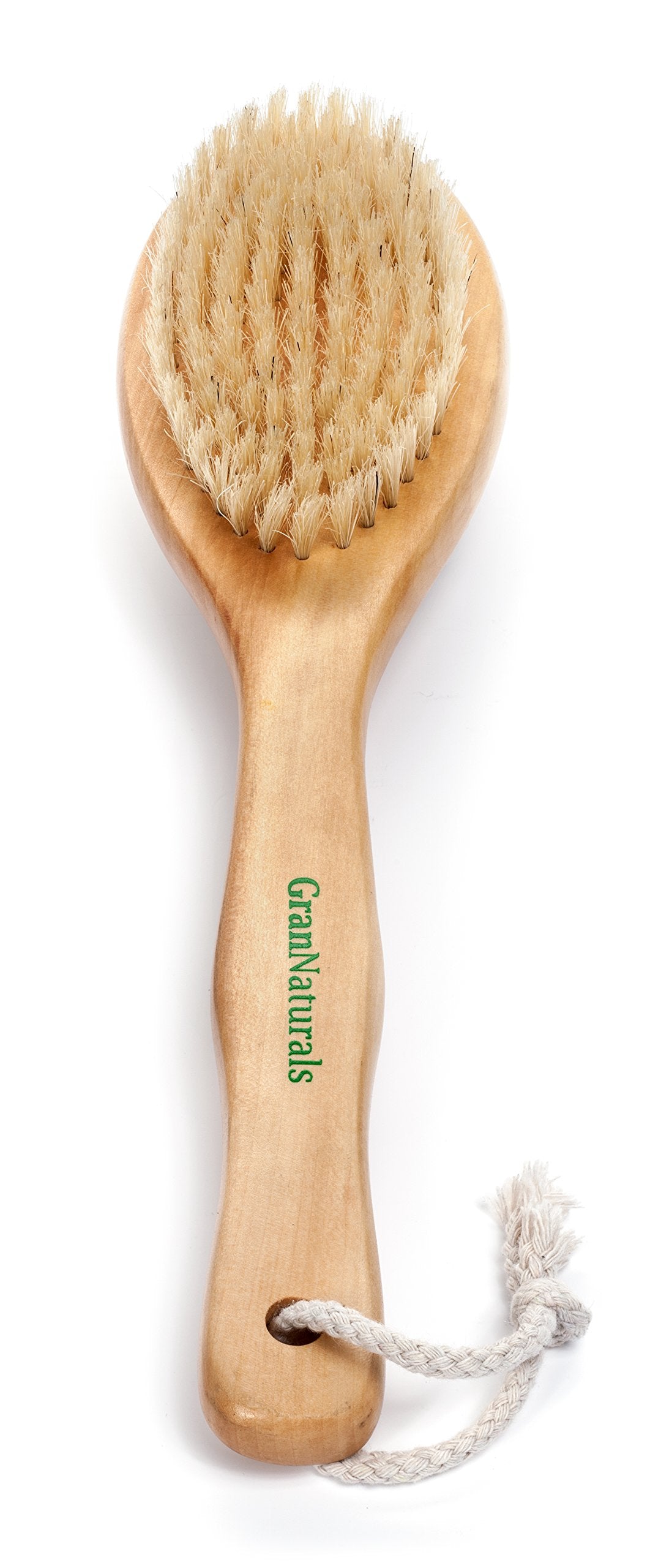 GranNaturals Dry Skin and Body Brush for Anti Cellulite Reducing Massager Treatment with Long Wooden Handle