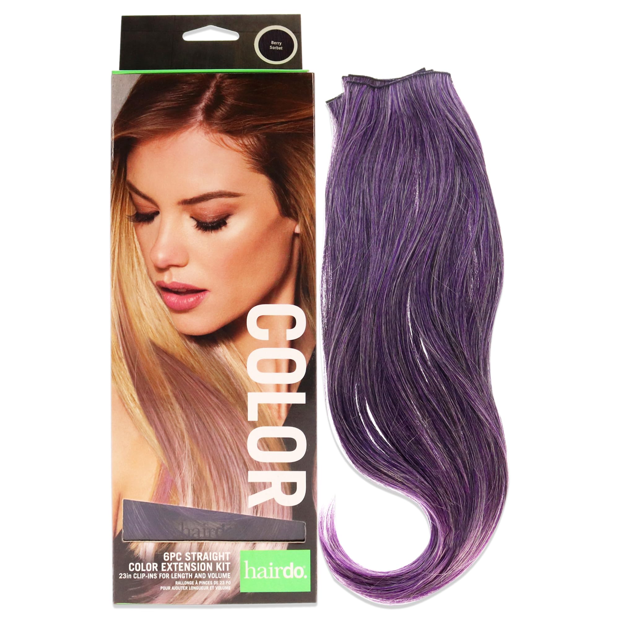 Hairdo Straight Color Extension Kit - Berry Sorbet for Women - 6 X 23 Inch Hair Extension