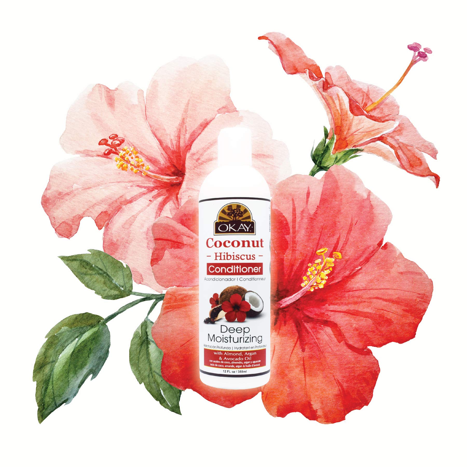 Okay Coconut Conditioner Hibiscus 12 Ounce
